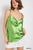 Cowl neck satin camisole with chain strap