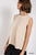 Sleeveless back button closure frayed top