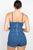 Denim Twisted-front Cutout Romper