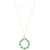 Satin Ball Accent Clay Bead Round Pendant Necklace