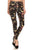 Vine Printed High Waisted Knit Leggings In Skinny Fit With Elastic Waistband