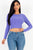 Long Sleeve Round Neck Basic Crop Top