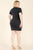 Plus Size Solid Wrap Front Tie Side Short Sleeve Mini Dress