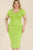 Plus Size Split Neck Bodycon Midi Dress