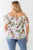 Plus Ivory Floral Print Woven Linen Blend Off-the-shoulder Relax Top