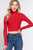 Long Slv Turtle Neck Rib Crop Knit Top