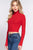 Long Slv Turtle Neck Rib Crop Knit Top