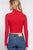 Long Slv Turtle Neck Rib Crop Knit Top