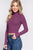 Long Slv Turtle Neck Rib Crop Knit Top