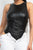 Faux Leather Sleeveless Bodysuit