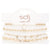 Sodajo Pearl Bead Oval Link Bracelet Set