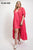 Solid Textured Button Down And Hi - Low Hem Maxi Dress With Tie Sleeve And Slip Dress