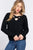 Long Slv X Strap V-neck Sweater