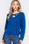 Long Slv X Strap V-neck Sweater