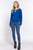 Long Slv X Strap V-neck Sweater