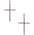 Multi Stone Pattern Cross Metal Earring