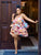 CM.YAYA Women Tie Dye Leaf Printed Spaghetti Strap Sleevelss Cascading Ruffles Big Swing Babydoll Dress 2023 Summer Chic Dresses