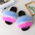 Casual Women Warm Plush Fur Slippers Girl's Fashion Amazing Fur Slides Ladies Lovely Luxury Furry Fur Flip Flops Home Flat Shoes