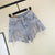 Chain Jeans Women&#39;s 2022 Summer New High Waist Slim Sexy Shorts Heavy Beading Ladies Denim Shorts Women Fashion