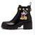 Disney Big Children Cartoon Mickey Mouse Girl Adult Non-slip Soft Bottom Crystal Martin Boots High Heel Boots