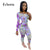 Echoine 2022 Autumn New Fashion Printed One Shoulder Long Sleeve Jumpsuit Ladies Sexy Slant Collar Bodysuit Romper Playsuit