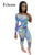 Echoine 2022 Autumn New Fashion Printed One Shoulder Long Sleeve Jumpsuit Ladies Sexy Slant Collar Bodysuit Romper Playsuit