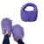 Fur Slides with Matching Purse Girls Summer Fur Slippers Designer Fluffy Slides Ladies Party Shoes Bag Set Color Candy Bags Hots