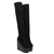 Girls' Over-the-knee Boots Wedges 16cm High Heel Black Long Boot Thigh High Sock Boots Women