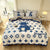 Brushed Cotton 4-In-1 Bedding Set Blue King Size Duvet Cover Bed Sheet Bedding Set