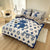 Brushed Cotton 4-In-1 Bedding Set Blue King Size Duvet Cover Bed Sheet Bedding Set