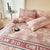 Brushed Cotton 4-In-1 Bedding Set Light Pink Twin Size Duvet Cover Bed Sheet Bedding Set