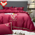 New light luxury washed cotton silk embroidery four pieces bedding set