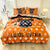 Brushed Cotton 4-In-1 Bedding Set Orange King Size Duvet Cover Bed Sheet Bedding Set