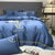 New light luxury washed cotton silk embroidery four pieces bedding set