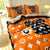 Brushed Cotton 4-In-1 Bedding Set Orange King Size Duvet Cover Bed Sheet Bedding Set