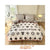 Brushed Cotton 4-In-1 Bedding Set Grid Twin Size Duvet Cover Bed Sheet Bedding Set