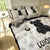 Brushed Cotton 4-In-1 Bedding Set White King Size Duvet Cover Bed Sheet Bedding Set