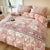 Brushed Cotton 4-In-1 Bedding Set Light Pink Twin Size Duvet Cover Bed Sheet Bedding Set