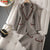 High Quality 2023 Spring Ladies Khaki Korean Fashionable Blazer Sets Women Suits Work Wear Office Autumn Casual Pants Jacket