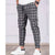 High Quality Men's Stripe Pants Casual Loose Pencil Pants Men's Slim Fit Plaid Side Stripe Skinny Trousers Jogger Casual Pants