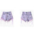 High Waist Washed Burrs Mini Jeans Shorts Women Both Side Tie Purple Short Jeans Street Sexy Fashion Tassel Denim Shorts Jeans