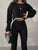 Knit Two Piece Set Women Casual Panelled Side Split Trouser Suits Female 2023 Spring Crop Sweater High Waist Ladies Suits