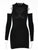 Knitted See-through Off-shoulder Skinny Mini Wrapped Hip Dress With Gloves Sleeve Casual Streetwear For Women 2023 Spring Autumn