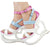 LF40203 Sexy White Pink Blue Strappy Heart Heel Wedge Wedding Sandals Sz 4/5/6/7/8/9/10