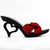 LF60801 Womens Red Black White Bow Heart Heel Slip-ons Party Sandals