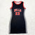 Ladies Outdoor Leisure Girlish Basketball T-Shirt Dress Summer Letter Stripe Printed Sleeveless O-Neck Slim Dress