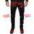 Man Rhinestone Hole Denim Pencil Pants Mens Stretchy Black Jeans Skinny Slim Fit Hot Drill Punk Pantalones Hombre Biker Trousers