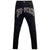 Men Black Ripped Jeans Trend All-match Street Comfortable Trousers Skinny Destroyed Stretch Rhinestone Letters Punk Denim Pants