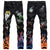 Men’s Light Luxury 3D Skull Prints Jeans,High Quality Slim-fit Stretch Denim Pants,Street Fashion Colored Drawing Casual Jeans;