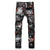 Men's Spring Fashion 3D Graffiti Printed Jeans Men Hip Hop Streetwear Cotton Denim Pants Slim Fit Male Casual Long Trousers